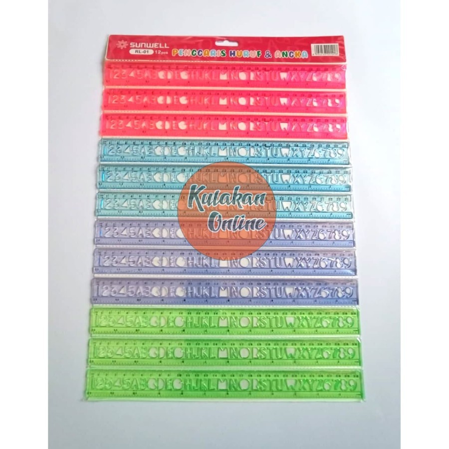 

PENGGARIS HURUF & ANGKA 30 CM SUNWELL RL - 01 ( 1 RENCENG ISI 12 PCS)
