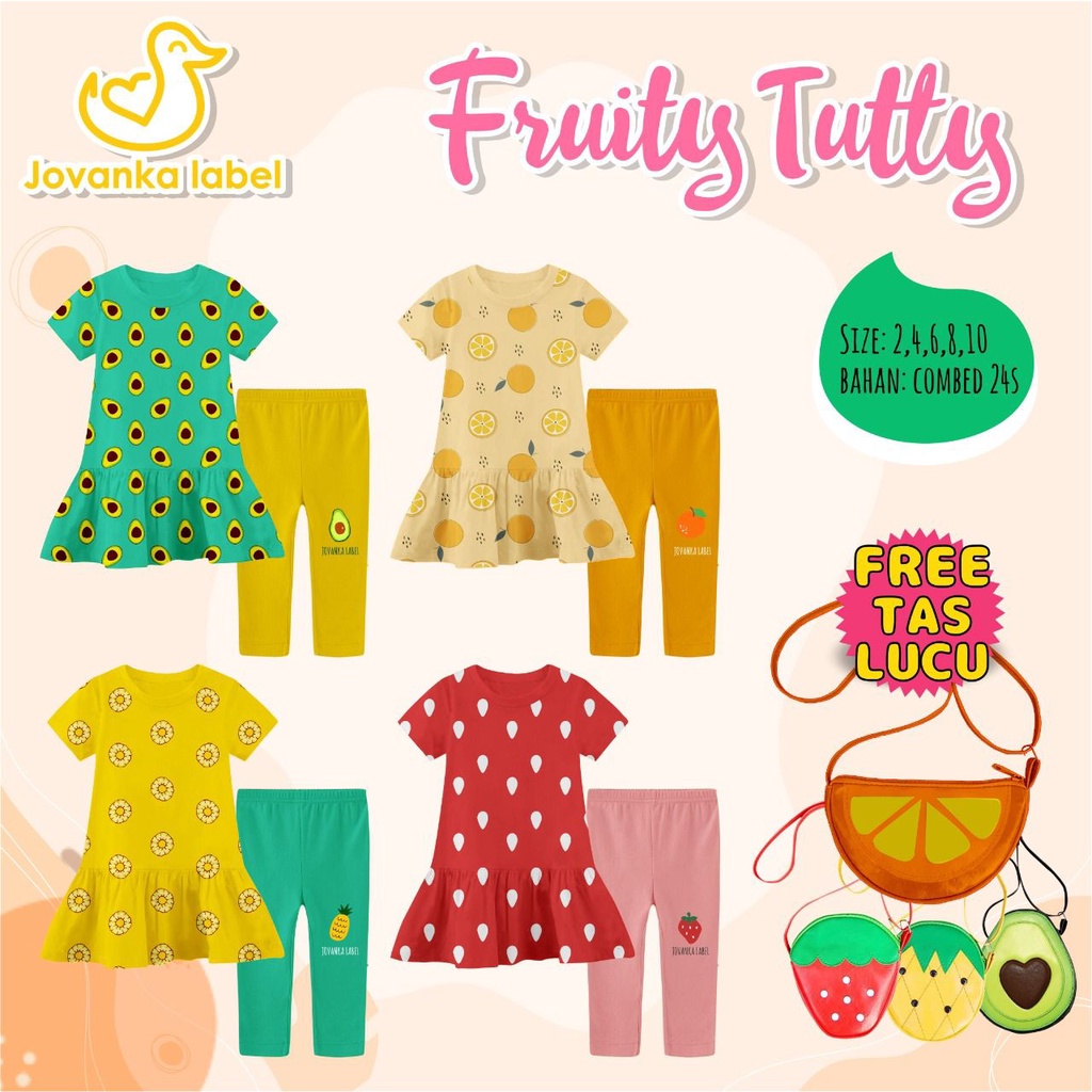 Afsheenastore Setelan Anak Perempuan Fruity By Jovanka