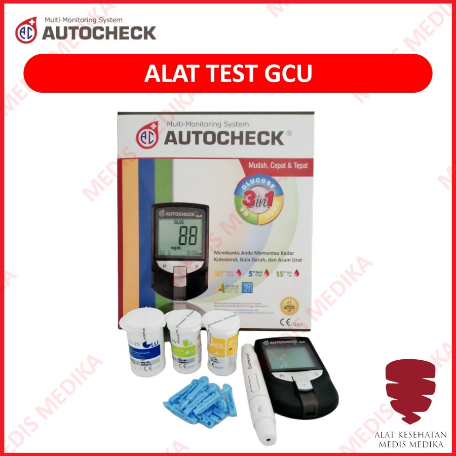 Alat Test GCU 3 in 1 Glucose Cholesterol Uric Acid 3in1 GCHb GCH