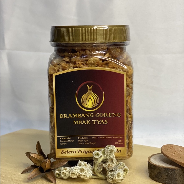 

(100 GRAM) BAWANG MERAH GORENG / BRAMBANG GORENG MBAK TYAS 100% MURNI TANPA CAMPURAN TEPUNG