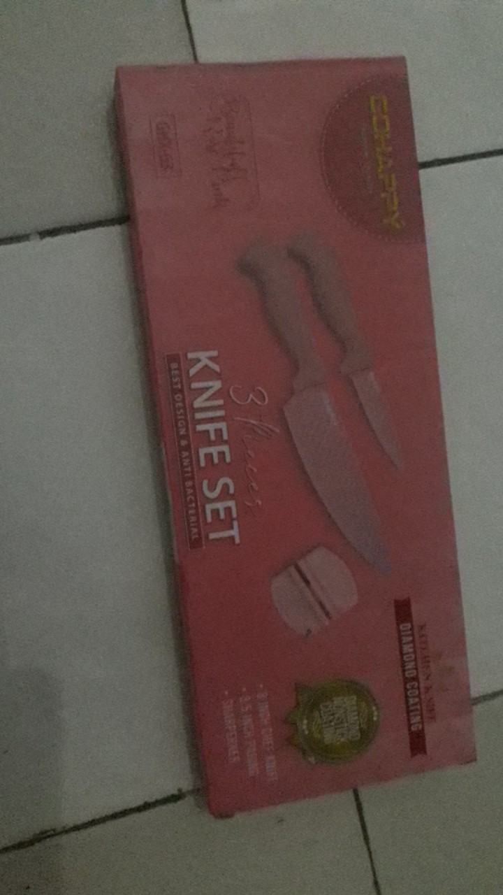 Original Pisau Set Rainbow Pastel Ceramic Knife Set 2012 Japan Quality