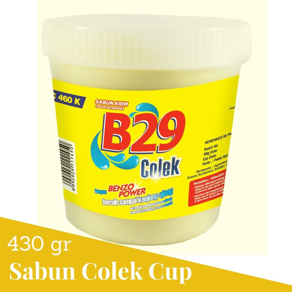 B29 Cream Cup 430gr Sabun Colek Kuning Pembersih Pakaian Kuning ...