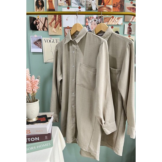 Hm tunic linen longsleeved blouse