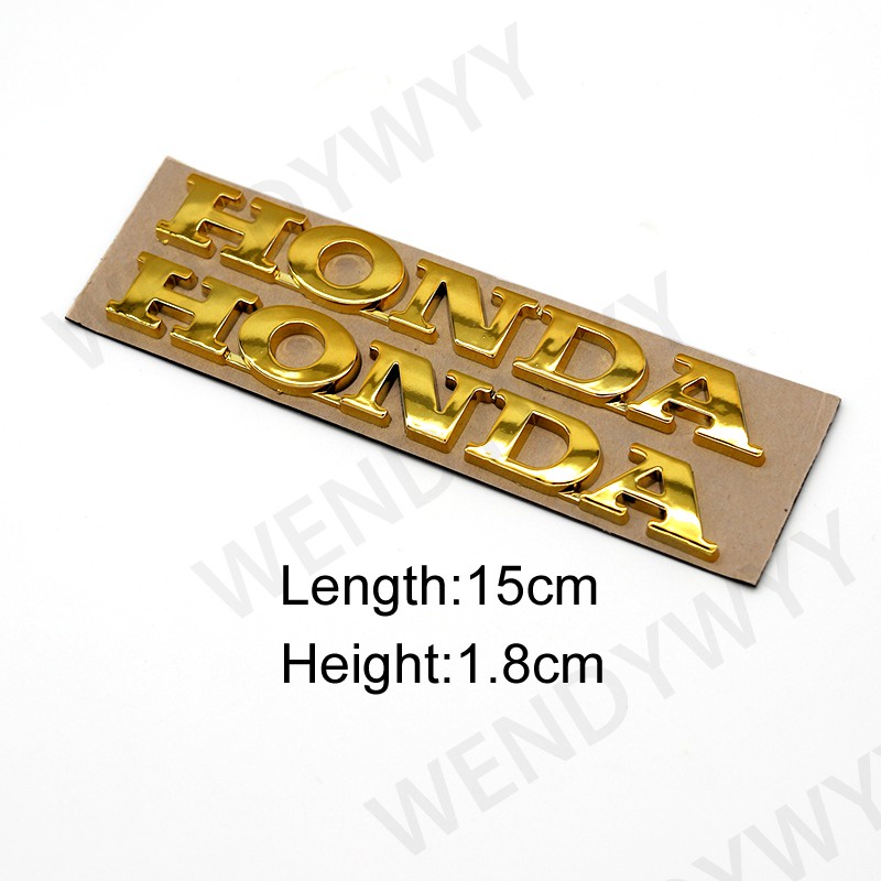 Honda 2pcs Stiker Emblem 3D Bahan Plastik Keras Anti Air Untuk Dekorasi Motor Kiri / Kanan