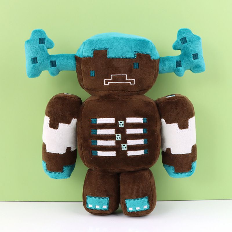 Minecraft Warden Soft Plush Stuffed Pixel Doll Kawaii My World Crystal Super Soft Toys for Children Kids Christmas Gift