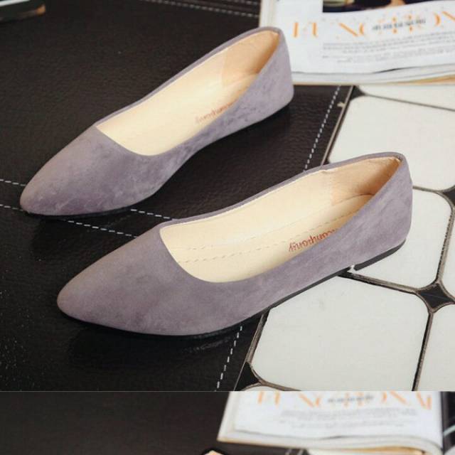 flat shoes suede termurah polos NC 10