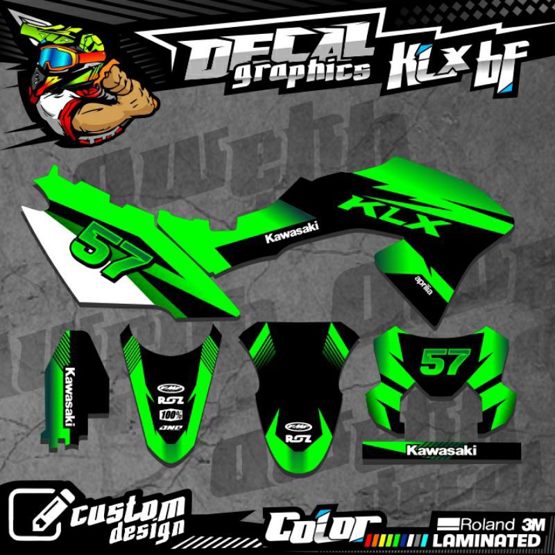 DECAL KLX BF 150 KLX G KLX L/S KLX LAMA HIJAU