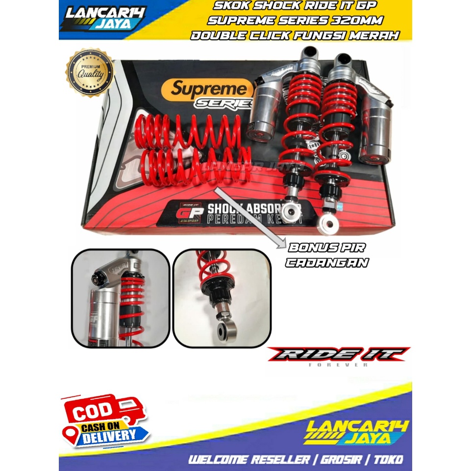 SKOK SHOCK RIDE IT GP SUPREME SERIES 320MM DOUBLE CLICK FUNGSI copy RCB V series double per