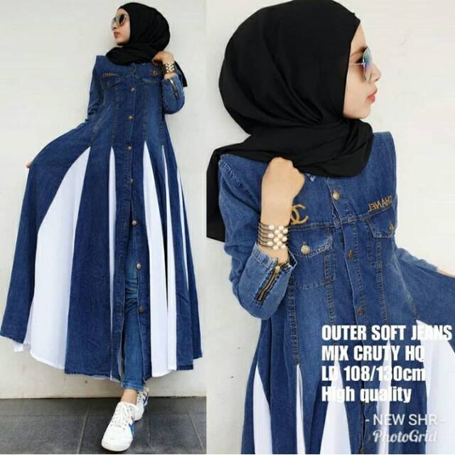 Gamis jeans ubur2 SHR