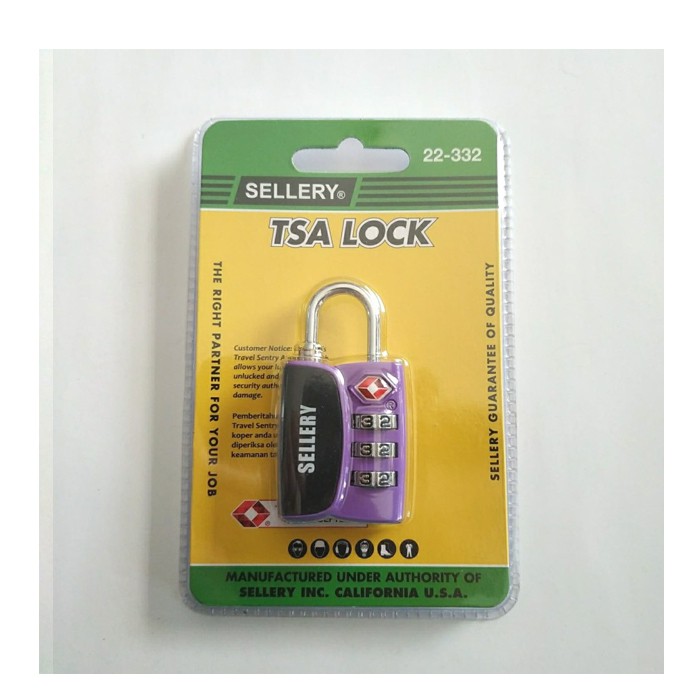 Gembok TSA Travel Sellery Combination 3 codes ( ORI TSA)