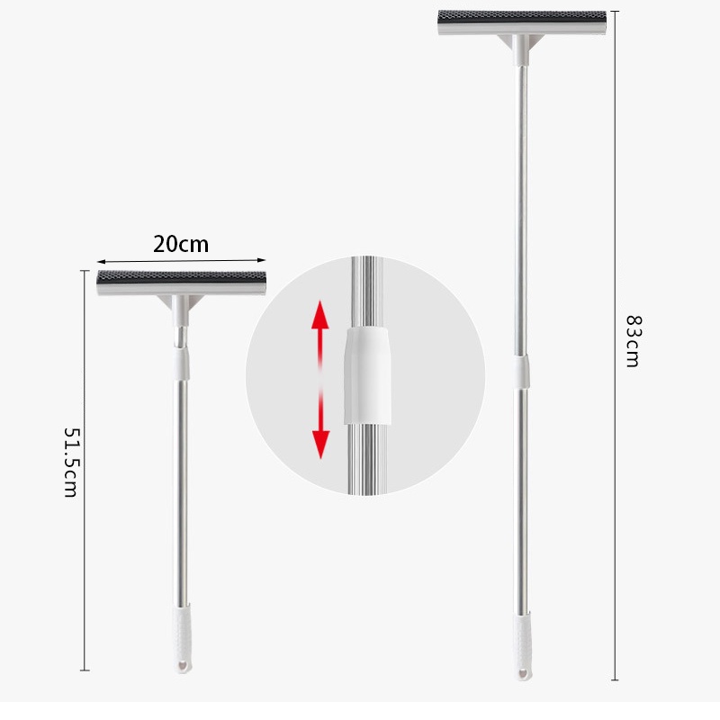 2 in 1 Sikat Pembersih Kaca/Alat Pembersih Kaca Jendela Wiper/Sikat Pembersih Kaca Multifungsi Dengan Gagang Panjang Tongkat