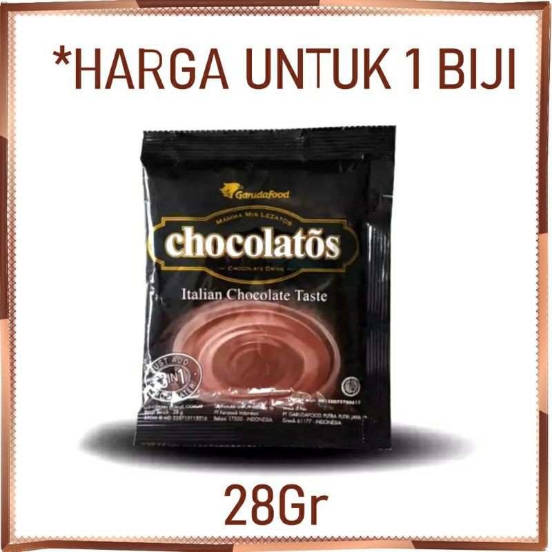 

1x sachet chocolatos ITALIAN CHOCOLATE TASTE garuda food 28g