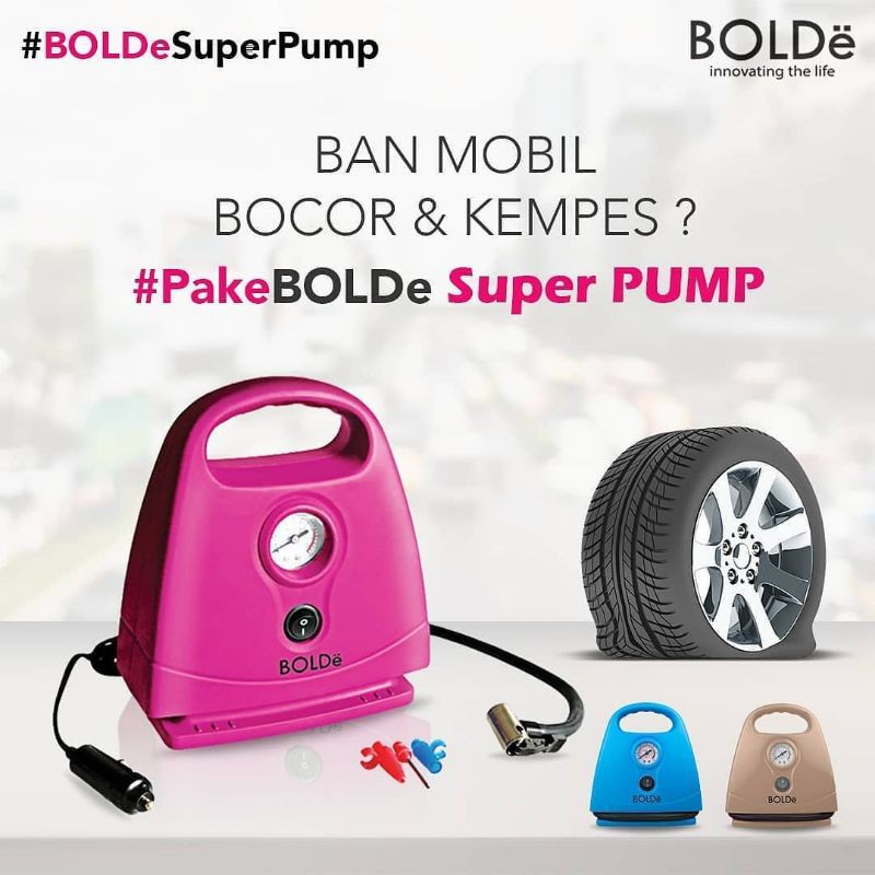 Bolde Super Pump Mini Air Compressor (Pompa Angin Kompresor)