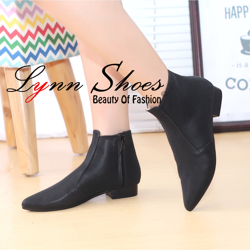 Lynn Boots Wanita BO11YK - Coklat / Cream / Hitam