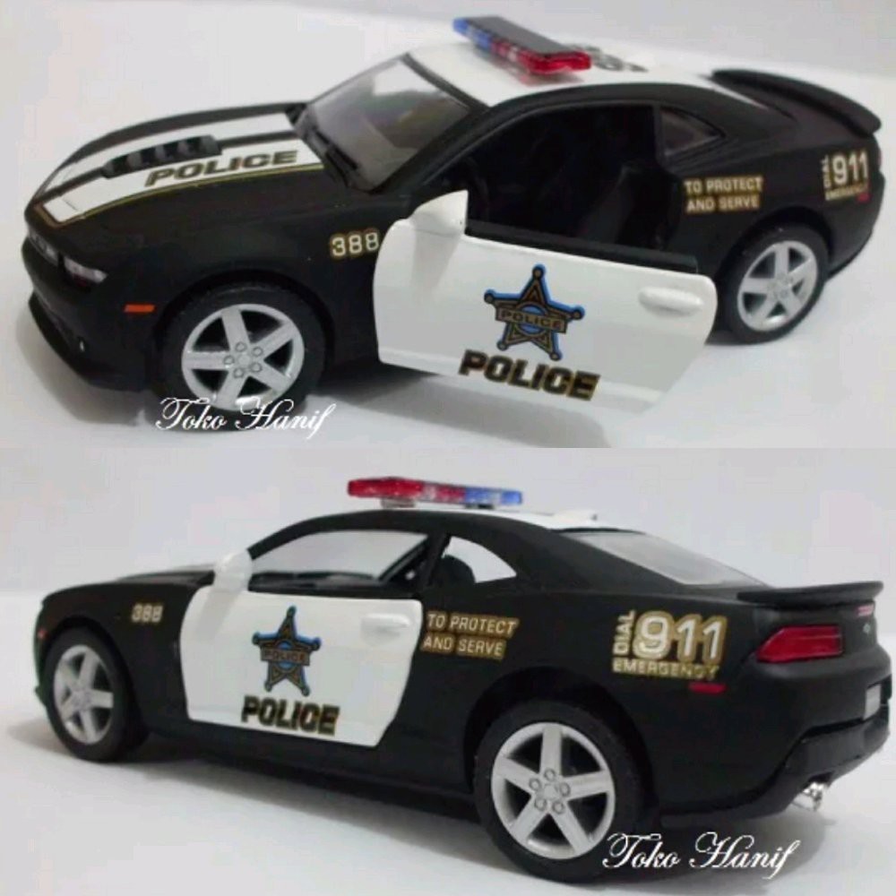 Diecast Miniatur Replika Camaro Police Black