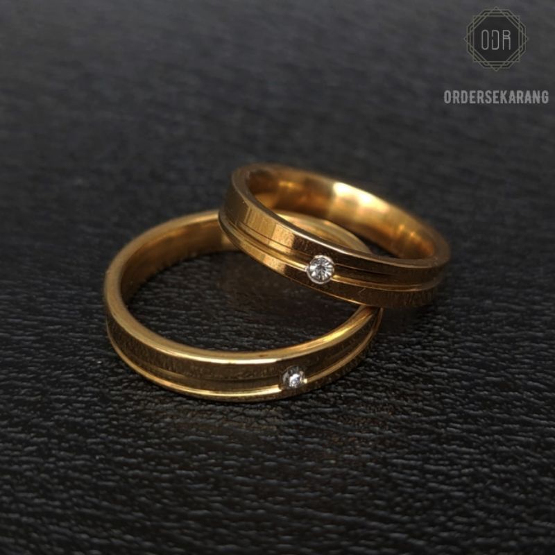 CINCIN COUPLE NADI LUXURY RING PRIA WANITA PERNIKAHAN KAWIN TUNANGAN WEDDING ENGAGEMENT PREMIUM TAHAN KARAT TIDAK LUNTUR
