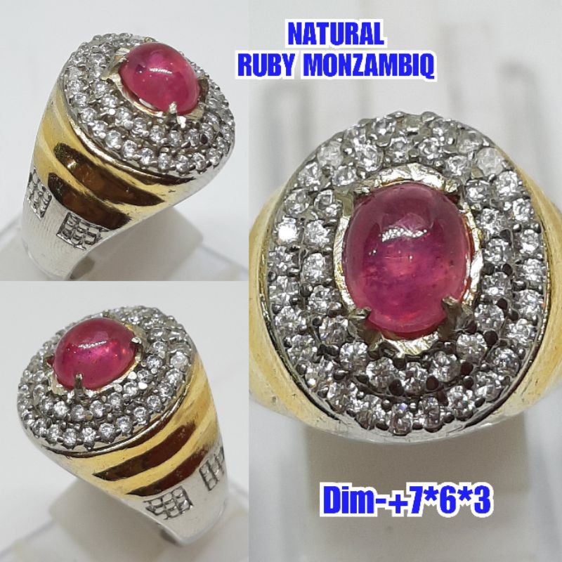 batu ruby monzambiq cincin ruby permata asli