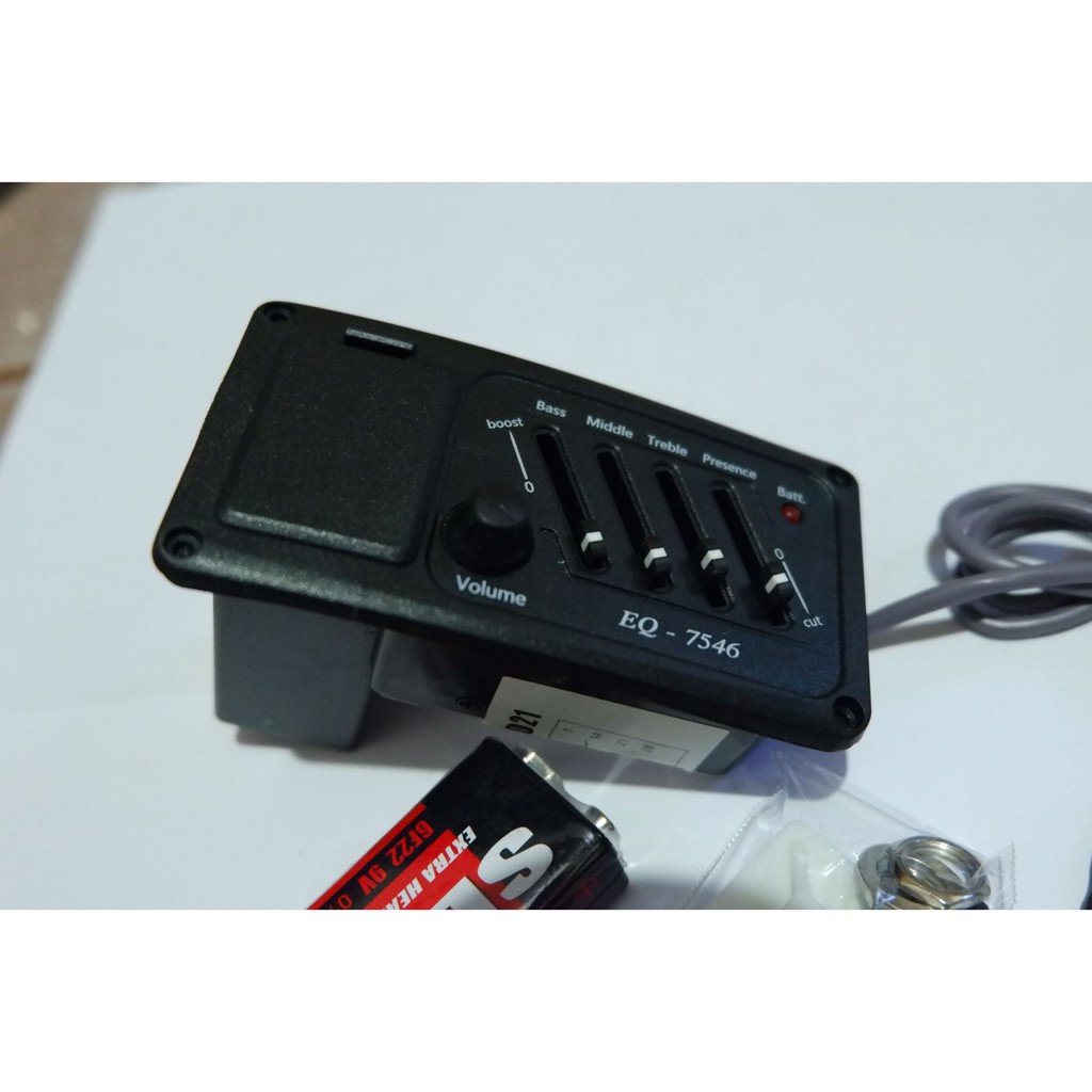 Tambahan Pasang Equalizer Standard EQ-7545r / EQ-7546r Untuk Gitar Akustik
