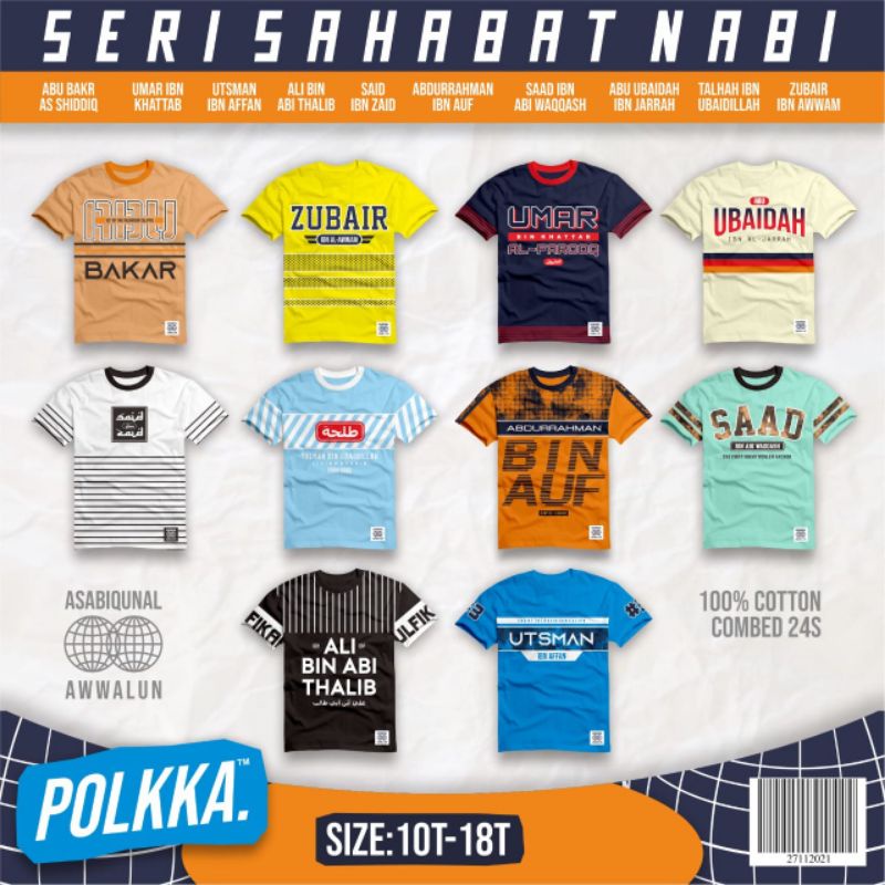 Kaos anak islami SAHABAT NABI