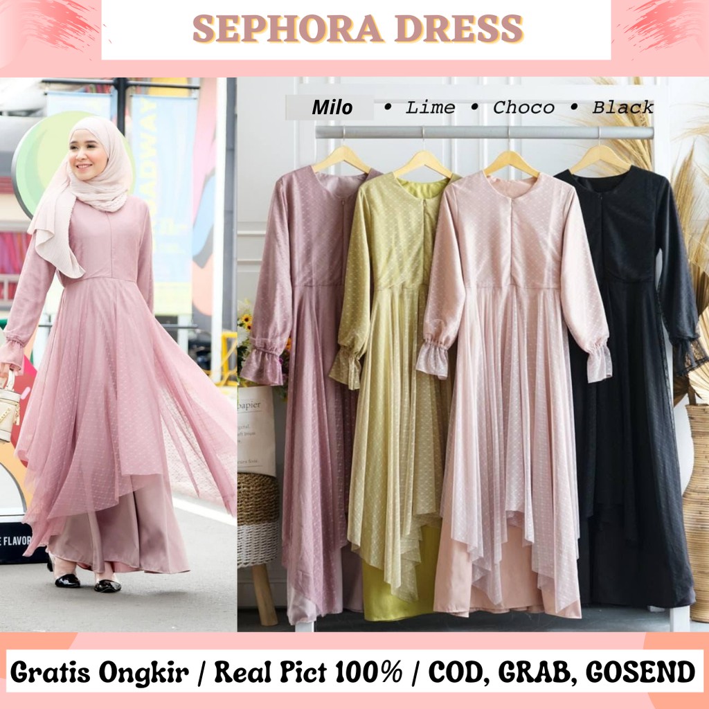 SEPHORA DRESS BUSUI/GAMIS TULLE LEBARAN / LD 100  LD 108 LD 110 LD 115 / BUSUI FRIENDLY