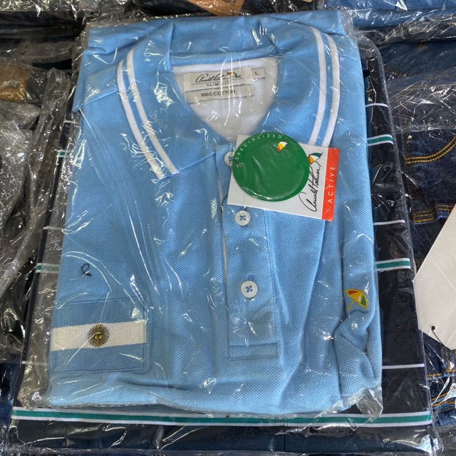 kaos polo arnold palmer golf pria cowok lengan pendek sisa pabrik original