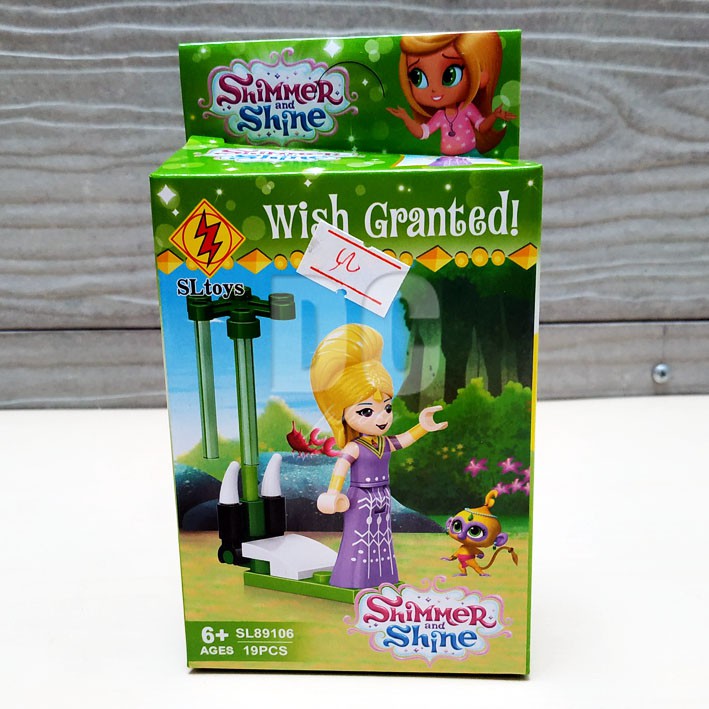 Mainan Anak SLtoys Lego Bricks Shimmer and Shine 6in1 | Lego Blocks Shimmer&amp;Shine Mini Figure Isi 6