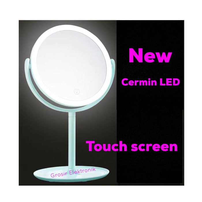 Makeup Mirror LED Lamp Lampu Cermin Kosmetik Recharger Cas 500AB