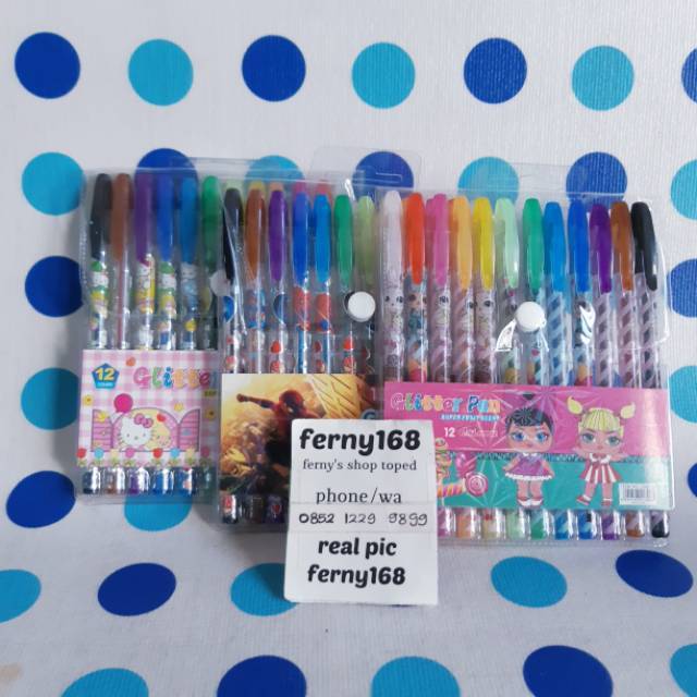 

Glitter pen 12 warna/ pen glitter 12 warna