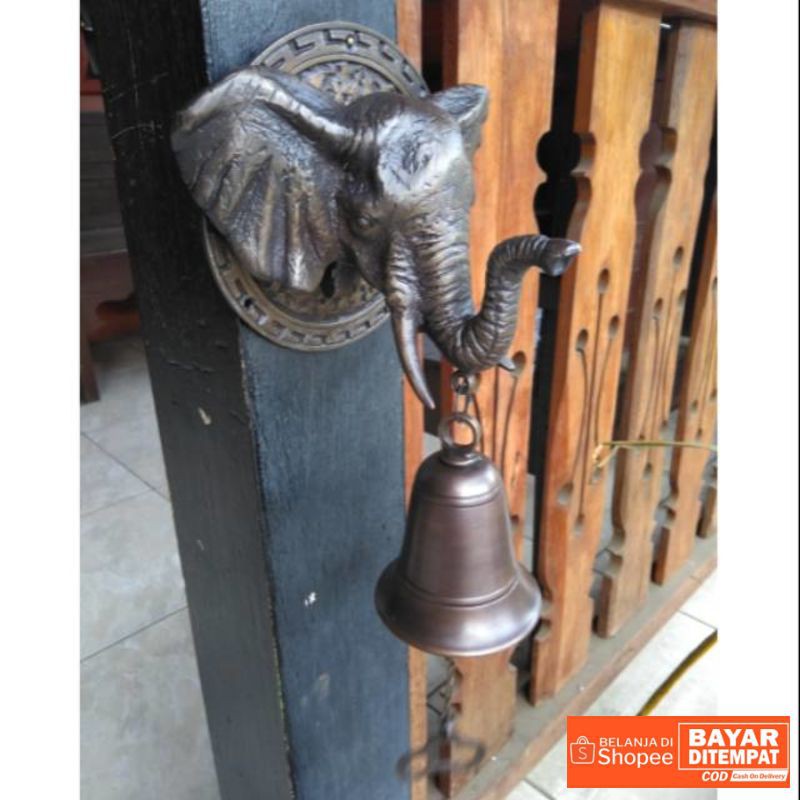 Bel Pintu Gajah / Brass Doorbell - Bel Pintu Antik Termurah