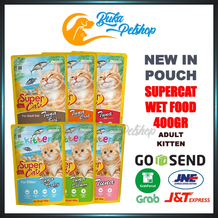 Makanan Kucing Supercat 400g Pouch SUPER CAT