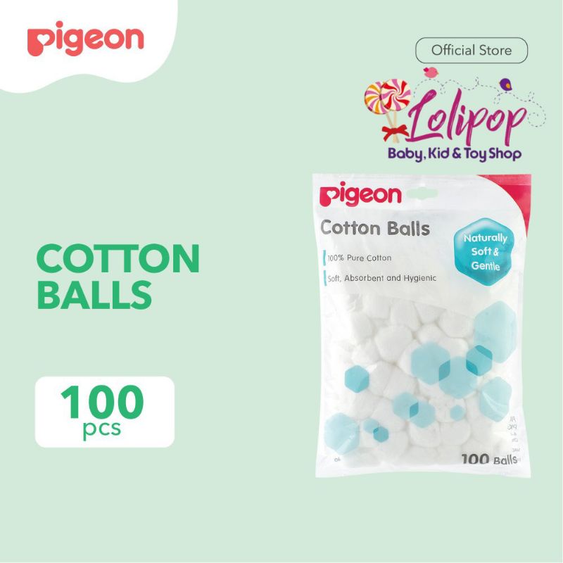 Pigeon Cotton Balls 100pcs - Kapas Bulat