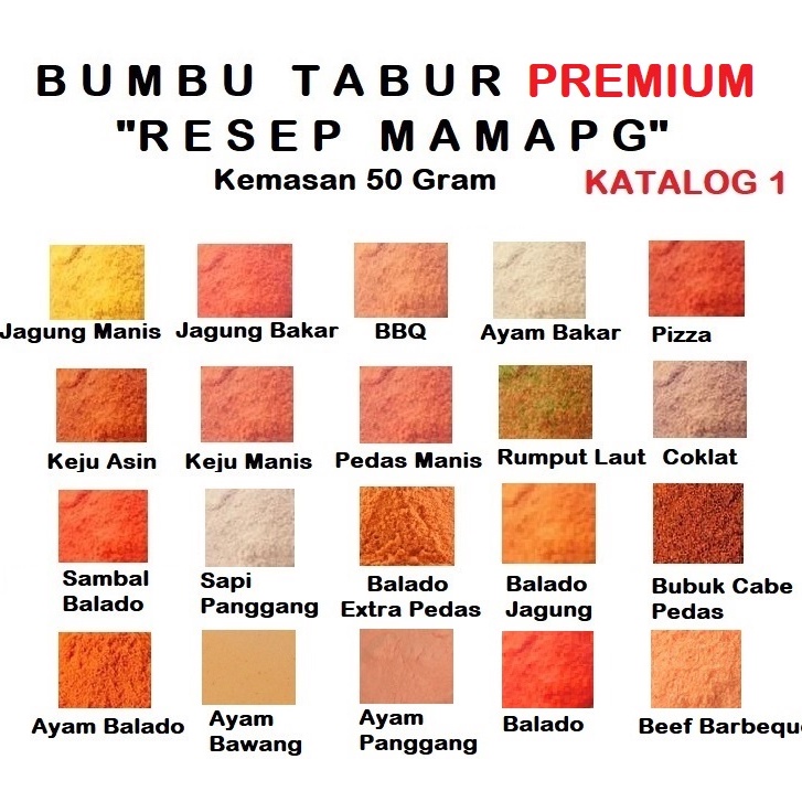 Bumbu Tabur Premium MINIMAL 5 Bubuk Tabur Bumbu Keripik Kentang Lidi Ayam Makaroni Jamur Tahu Penyedap Rasa