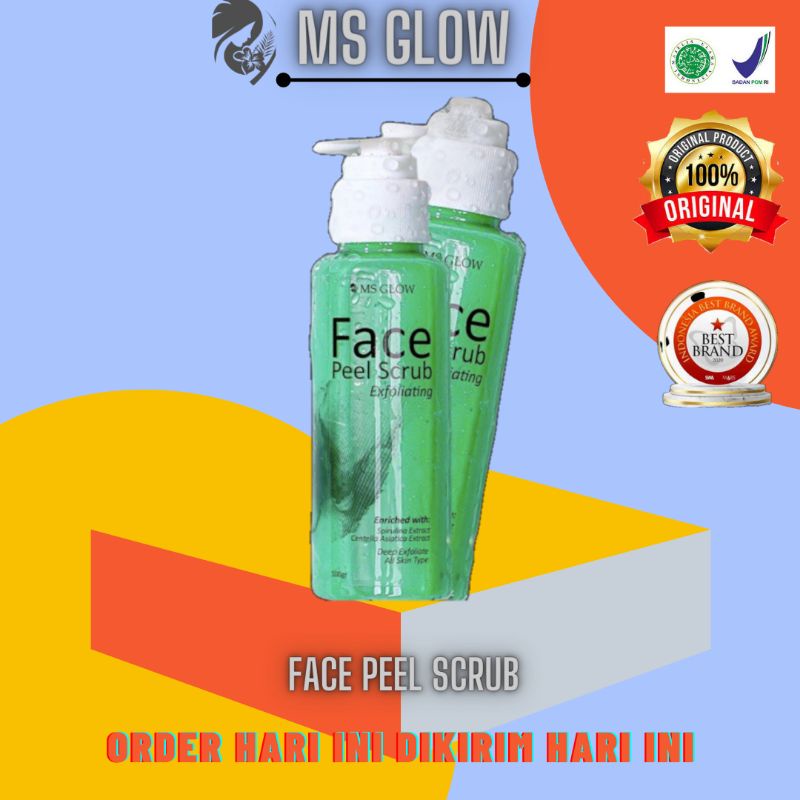 MS GLOW FACE PEEL SCRUB ORIGINAL 100% MEMBER RESMI BER ID CARD