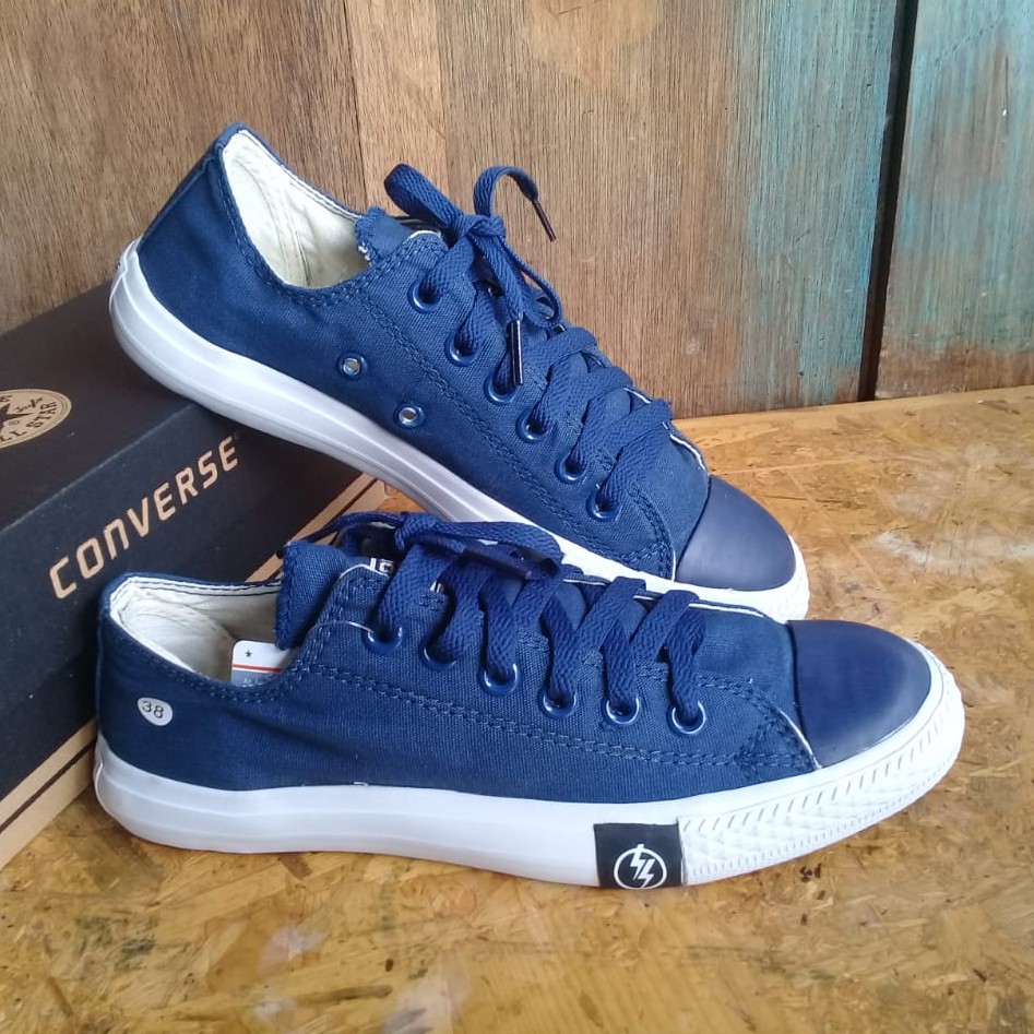 Sepatu Converse CT All Star Fashion Skull Bones Navy Blue High Original Premium Made In Vietnam BNIB