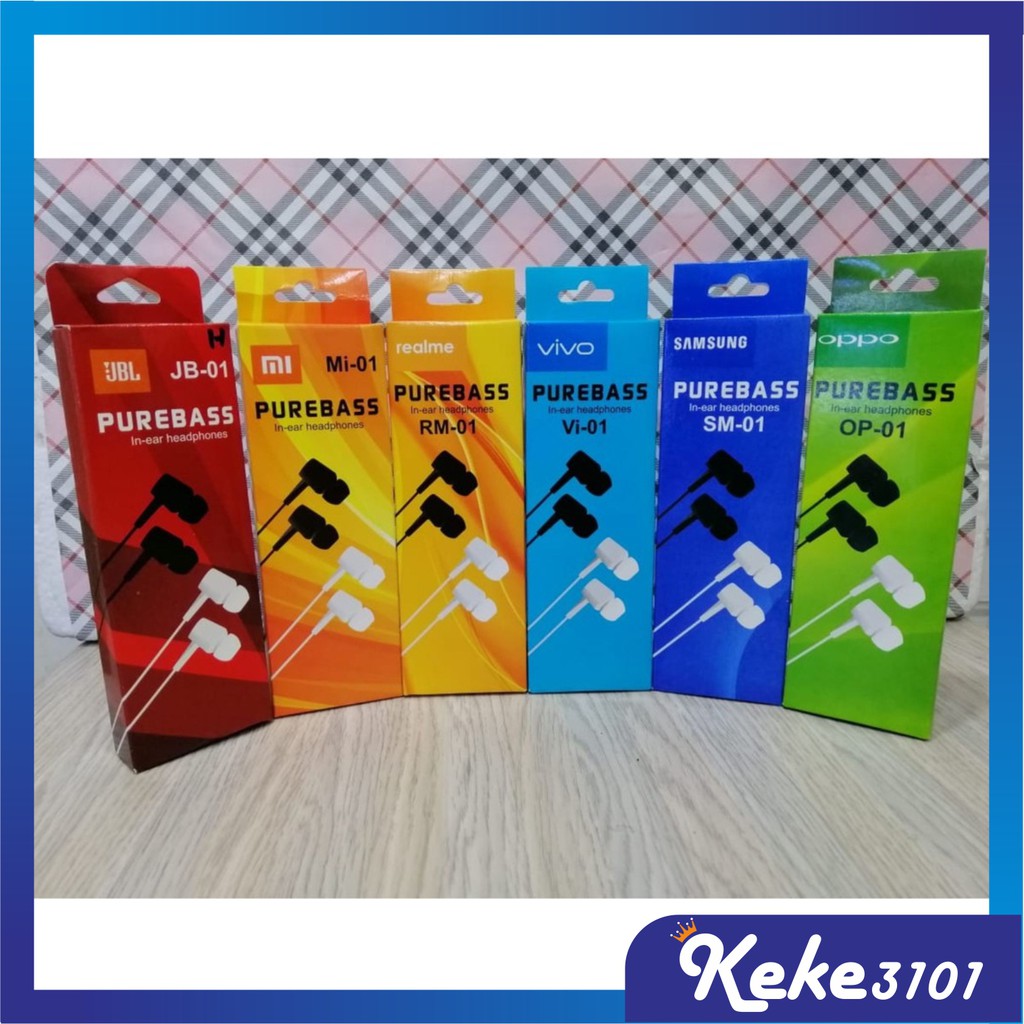 Earphone / Headset / Earbud JB 01 Pure bass With Mic
