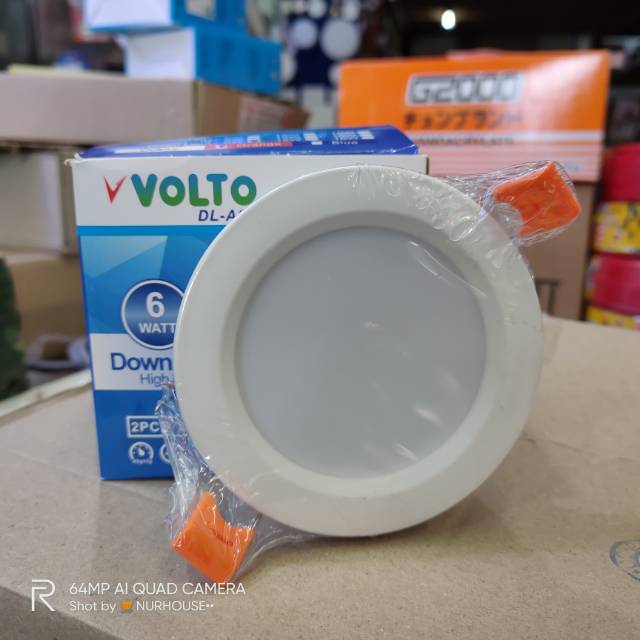 volto Lampu Led Panel 6 watt Bulat IB Inbow Lampu downlight plafon Led