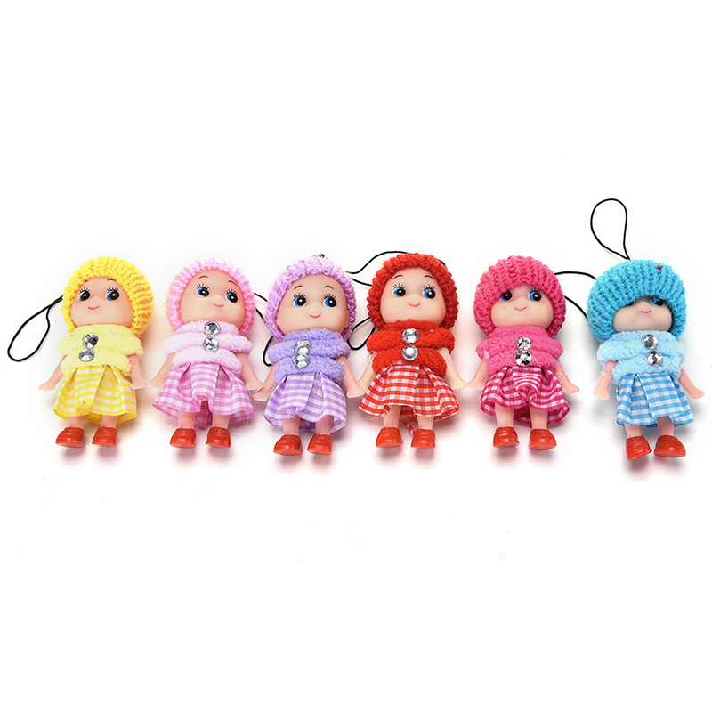 Lucktoy 6pcs Gantungan Kunci Boneka Binatang Lucu Bahan Plush Lembut