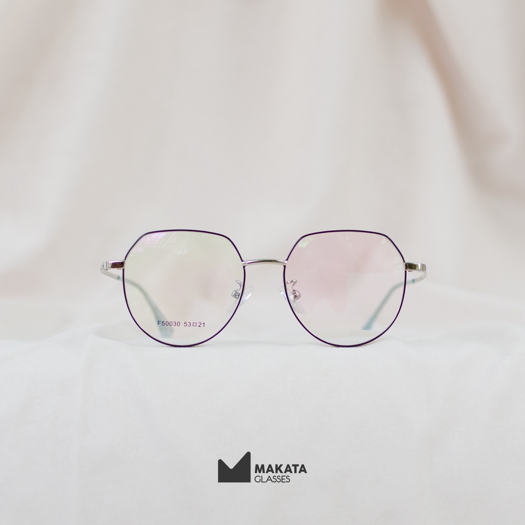 MakataGlasses - Kacamata Frame Semi Oval Full Rim Gaya Member NCT Dream - TANJUNG 03