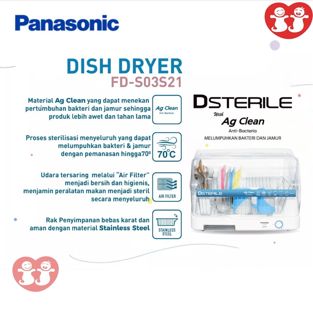 Panasonic Dsterile Sterilizer Dish Dryer FD S03S21 / Pengering dan Steril Botol