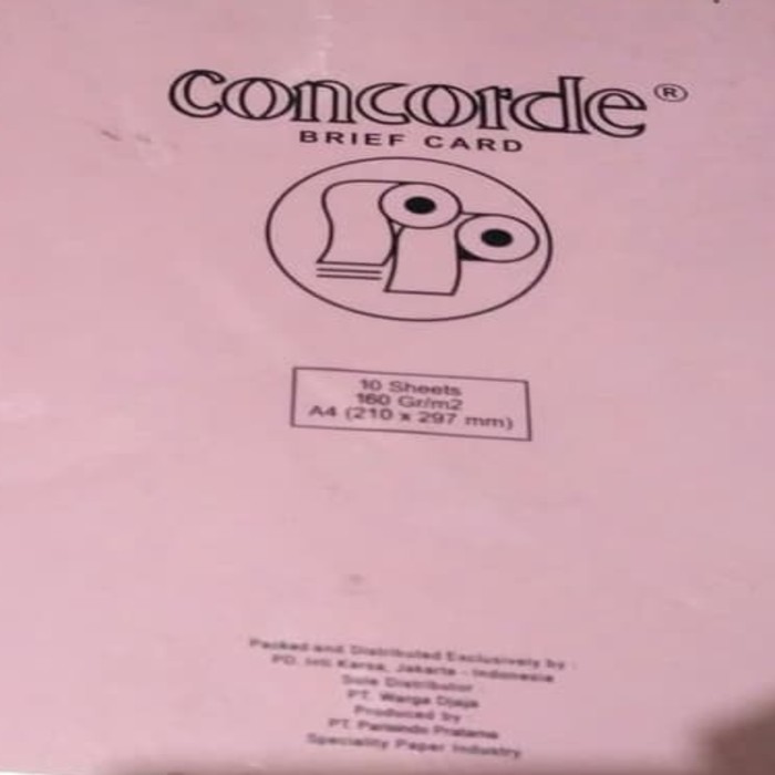 

KERTAS CONCORDE A4 160 GR 80321 PINK