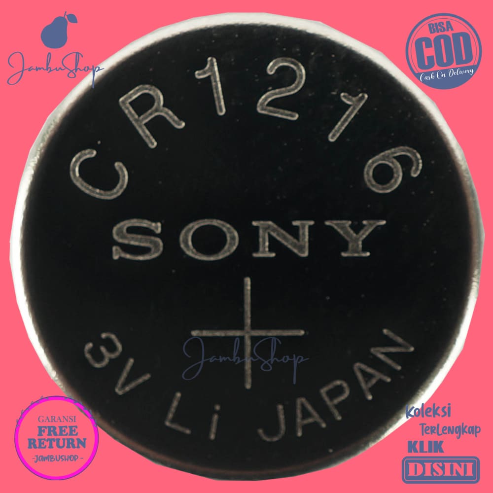 Batu Baterai Jam Tangan Sony CR 1216 Silver Aksesoris Jam Awet Original