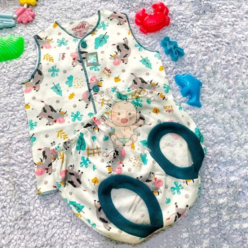 Setelan Baju kutung bayi NB newborn, bayi baru lahir, S, M, L, usia 0 bulan - 1 tahun termurah merk 
