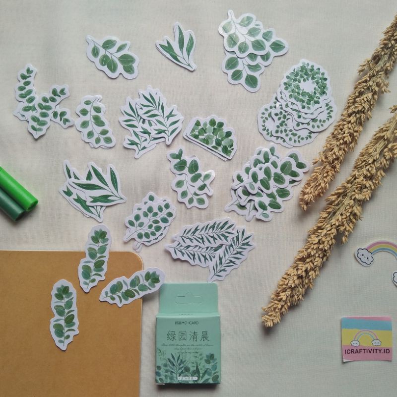 

Sticker Deco Box Green Plants/Stiker untuk jurnal