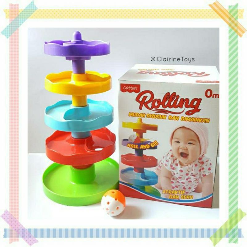 MAINAN BAYI EDUKATIF ROLLING ROLL TERMURAH