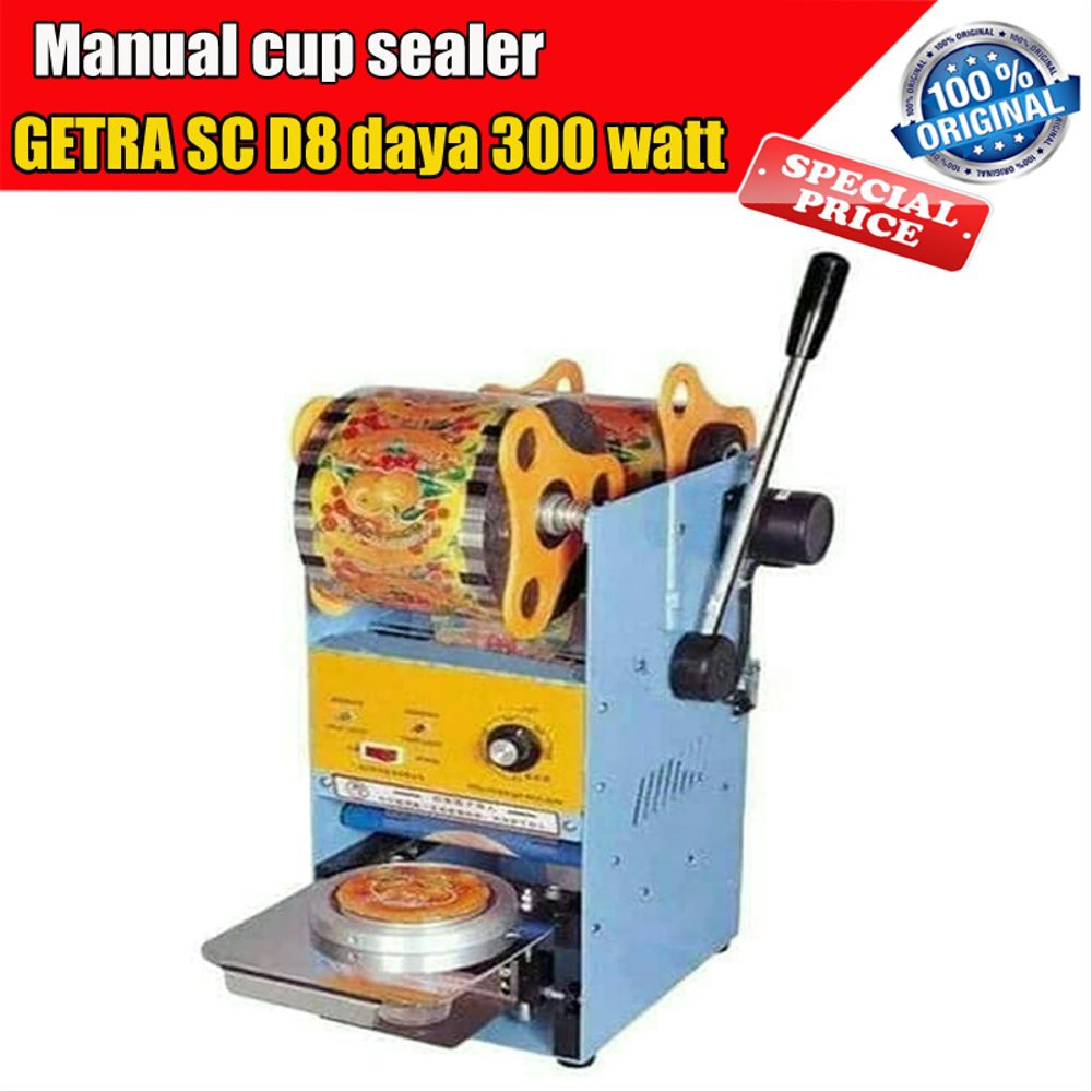 MESIN PRESS PENUTUP GELAS PLASTIK  CUP SEALER GETRA SC D8 Berkualitas