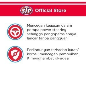 STP Power Steering Fluid 300 ml Putih/Bening Minyak Pelumas Stir Mobil