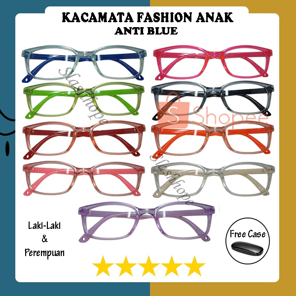 Kacamata Anak Anti Radiasi Blue Ray (Design Korea) Laki-laki & Perempuan Kacamata Anak Lucu Keren Pe