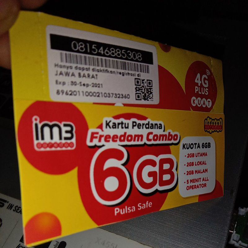 KARTU PERDANA IM3 FREEDOM COMBO 6GB