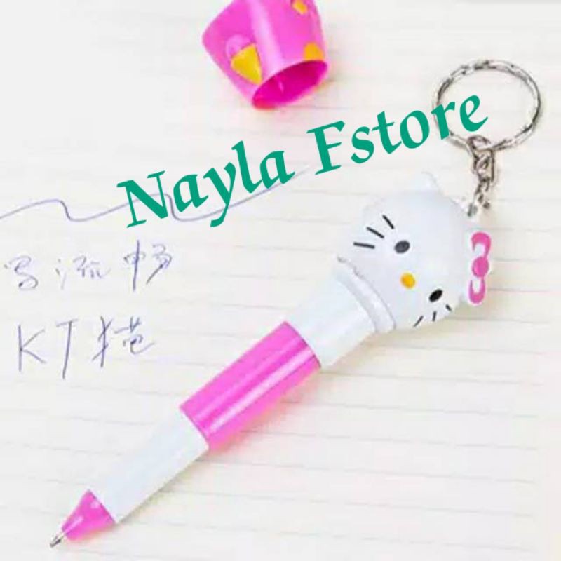 

PULPEN Karakter PENA HELLO KITTY pen GANTUNGAN KUNCI GANCI BANDOL KUNCI ALAT TULIS