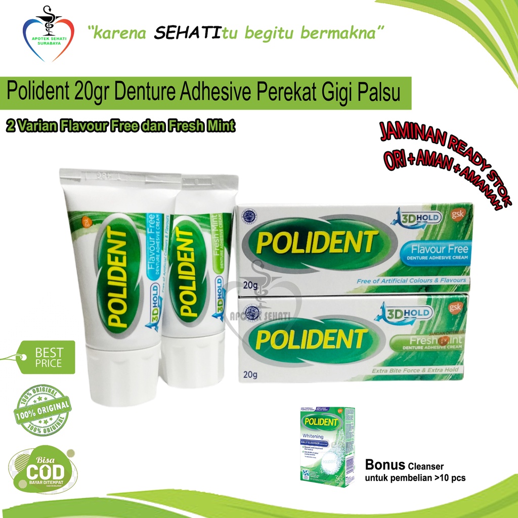 POLIDENT LEM GIGI PALSU 20 GR ORIGINAL